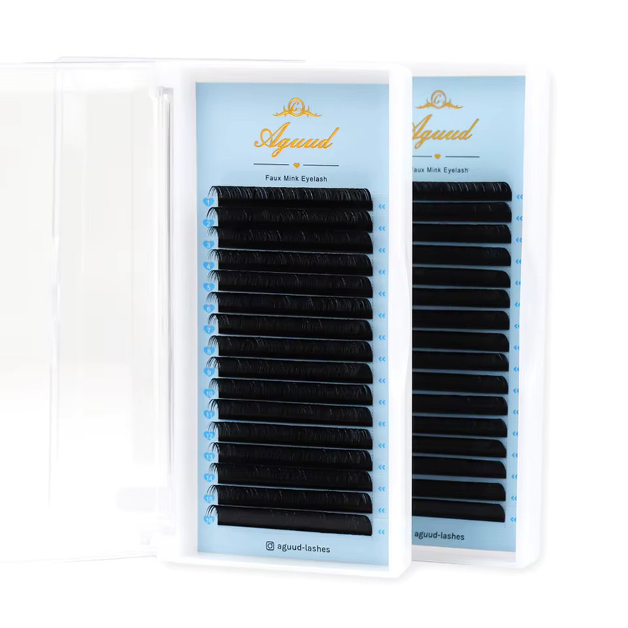 AGUUD Faux Mink Einzelwimpern, mattschwarz, Matt - Bild 4
