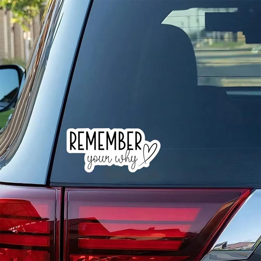 10 Stück Remember Your Why Motivationsaufkleber aus Vinyl mit inspirierendem Zitat für Laptop, Flasche und Tagebuch - Bild 6