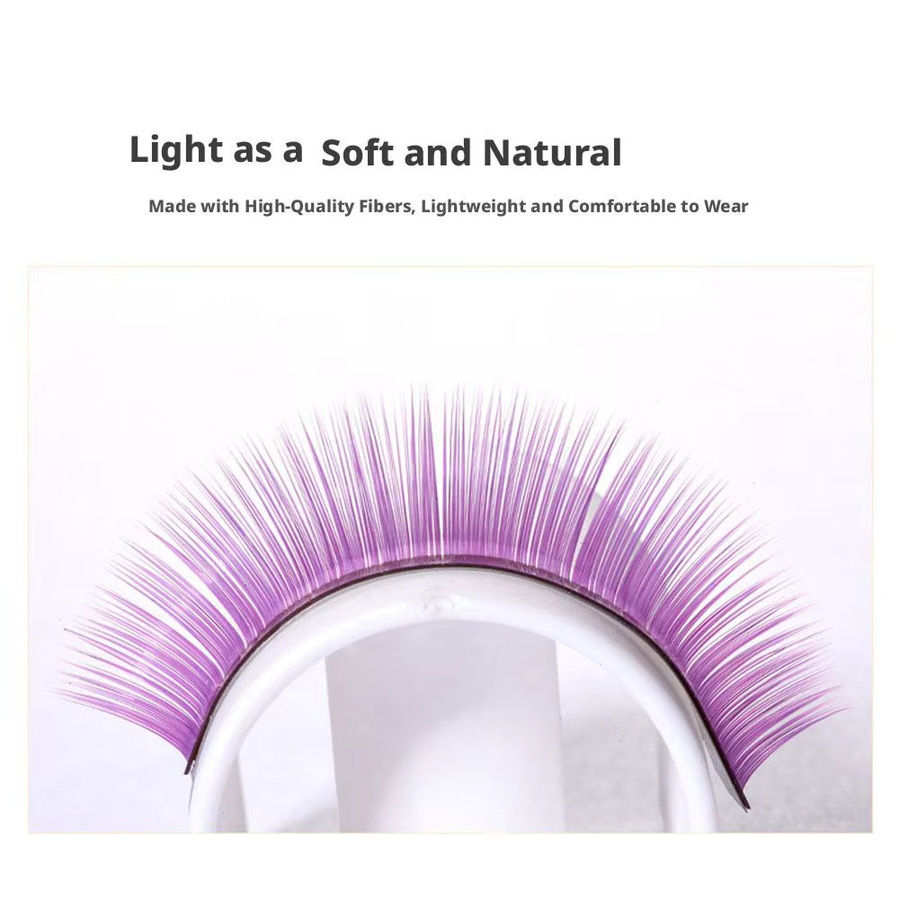 Yelix Easy Fan Wimpern Volumen-Extensions, Farbmix Rot/Grün/Blau/Braun/Lila - Bild 2