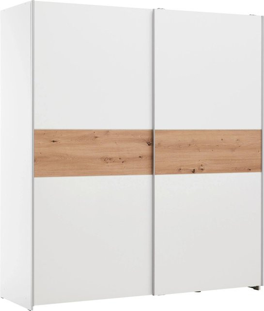 Mömax Schwebetürenschrank Urbanline Weiß/Eichefarben B/T/H: 170,3 x 61,2 x 190,5 cm - Bild 1