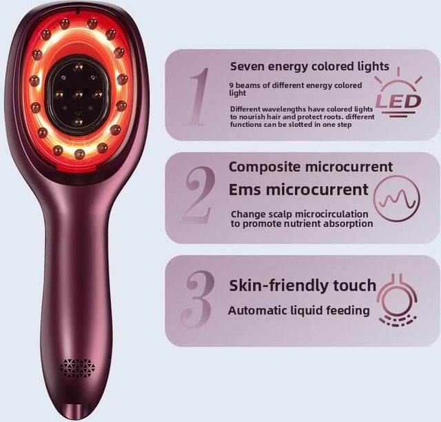 Binchi Health Technology Elektrischer Massagekamm, Violett, Unisex - Bild 1