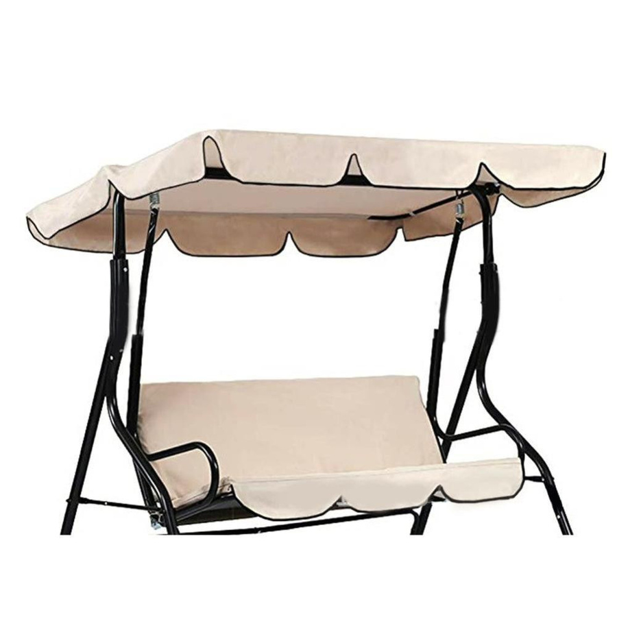 SHhengxi Ersatz-Überdachung für Garten-Schaukeln und Markisen aus 210D Oxford Tuch, Farbe: Kaffeebraun, B/T/H: 164 x 114 x 15 cm - Bild 2
