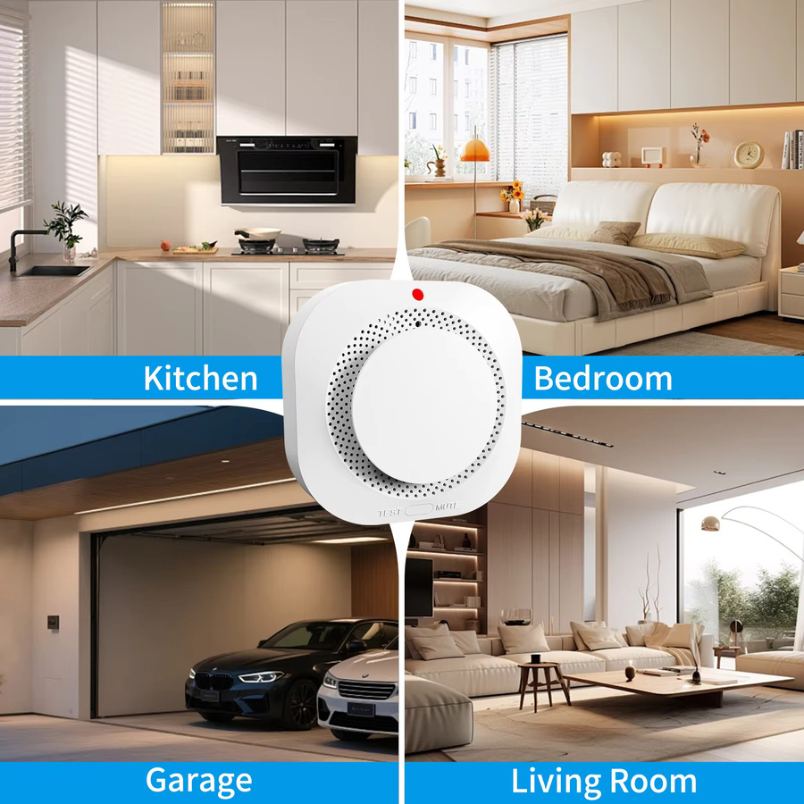 Tuya WiFi Photoelektrischer Rauchmelder 360 Grad Intelligenter Rauchmelder in Weiß - Bild 7