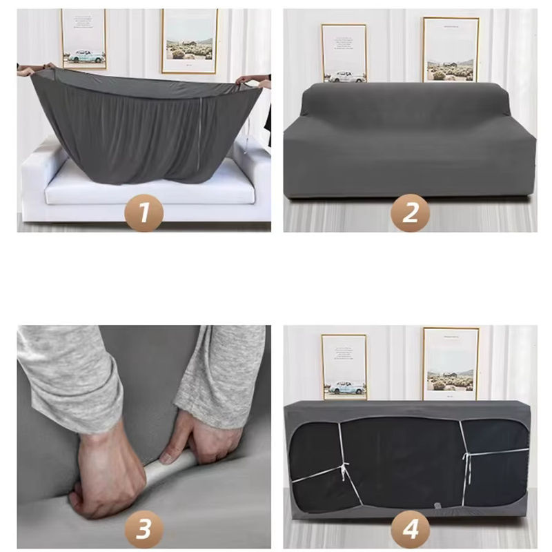 DZQ Elastischer Sofa Bezug aus Stretch-Milchseide für dein Wohnzimmer in verschiedenen Farben - Bild 6