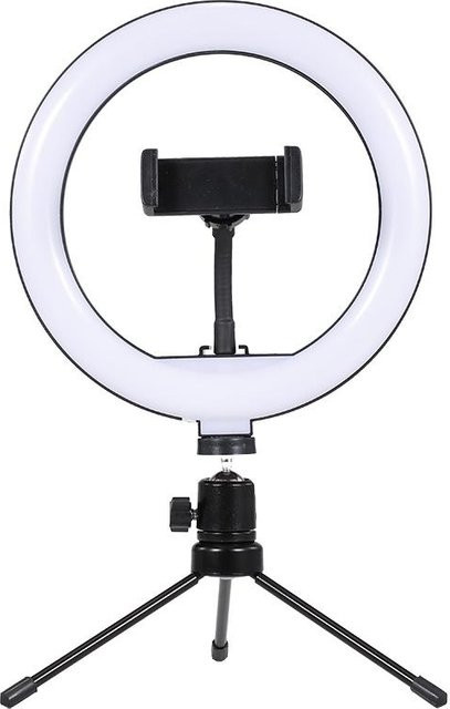 Andoer LED Ringlicht 8 Zoll mit Desktop-Stativ und USB-Anschluss in Weiß - Bild 1