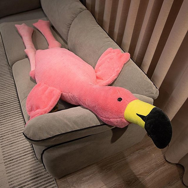 Binchi Fitness Flamingo-Puppe, Plüschtier, rosa, 70cm, ab 14 Jahren - Bild 1