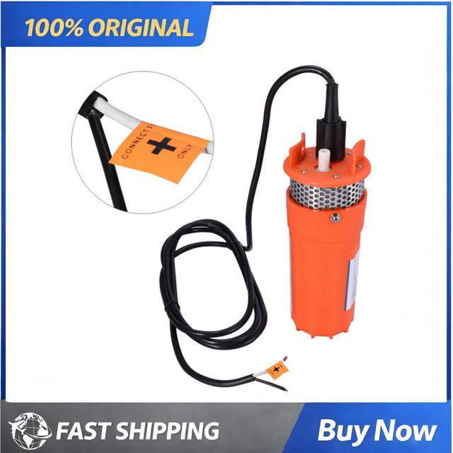 Solarbetriebene 12 V DC Tauchwasserpumpe aus Kunststoff in Rot - Bild 1