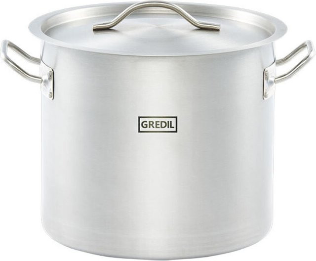 Gredil Suppentopf ECO Serie mit Deckel, Silber, Durchmesser: 28 cm, Höhe: 25 cm, 15,4 l - Bild 1