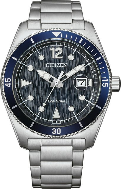 Citizen Armbanduhr, Solar, Edelstahl, Blau, 43 mm, Herren - Bild 1