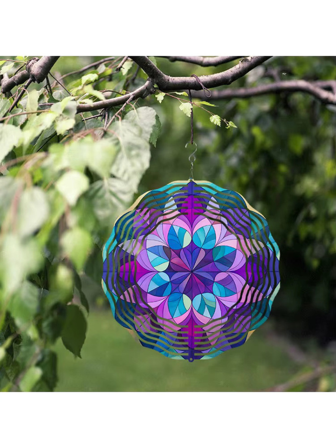 VISTA Metall-Windspinner in Multicolour mit geometrischem Design und 360 Grad Rotation, Durchmesser: 25,4 cm - Bild 4
