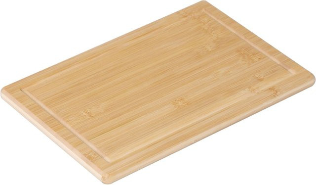 Relaxdays Schneidebrett aus Bambus in Natur mit Saftrille, B: 45 cm, T: 30 cm, H: 3 cm - Bild 1