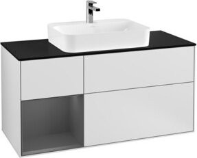 V&B Waschtischunterschrank Finion in Weiß lackiert, Breite: 120 cm, Tiefe: 50,1 cm, Höhe: 50,1 cm - Bild 1