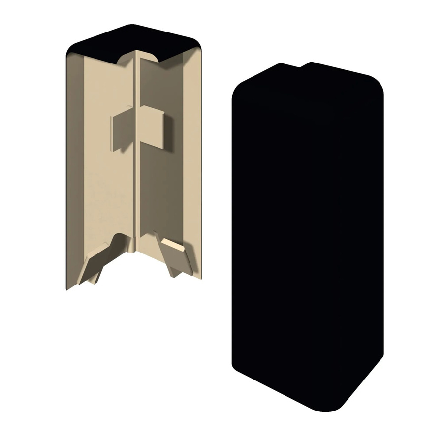 Egger Außenecke Kubisch modern Schwarz 2 Stück Höhe: 6 cm - Bild 2