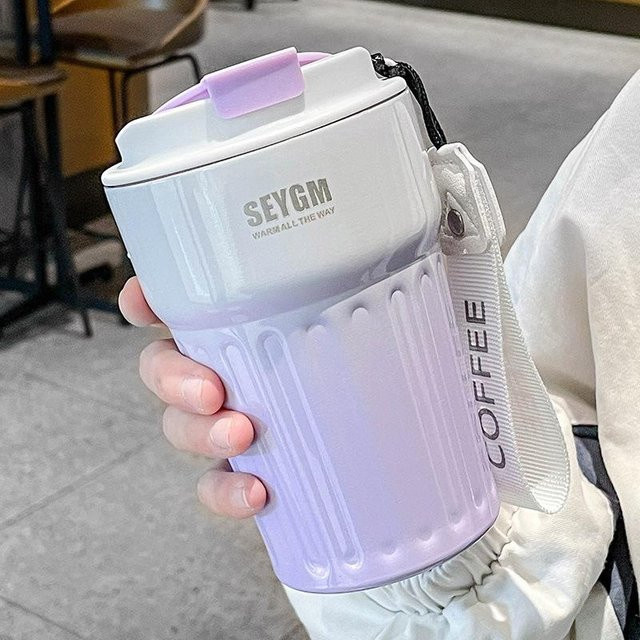 Mango Event Auslaufsichere Edelstahl Kaffee Thermosflasche in Purple, 400 ml - Bild 1