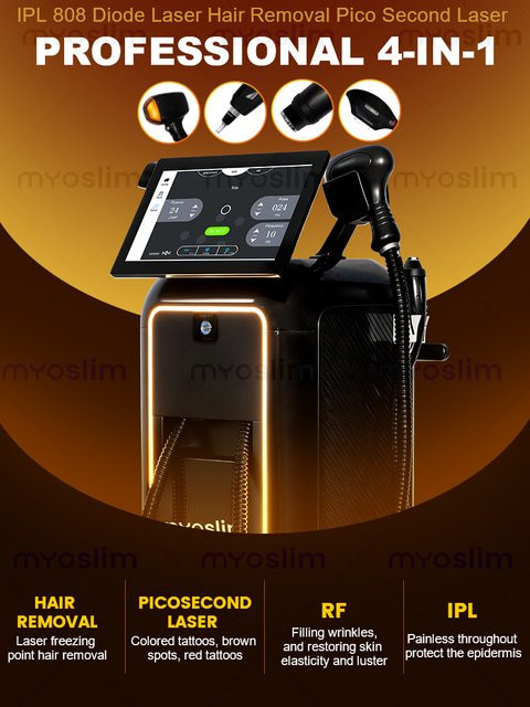 MYOSLIM Soprano 10Bars FAC 4-in-1 Diodenlaser IPL Haarentfernungsgerät, Unisex - Bild 1