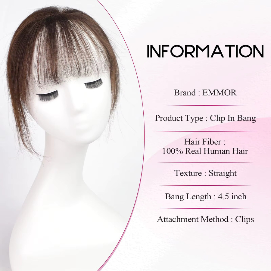 HAIRCUBE Pony-Haarteil aus Remy-Echthaar, Braun, Damen, 11,4 cm - Bild 2