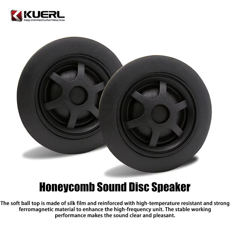 6,5-Zoll 2-Wege Autolautsprecher-Set in Schwarz mit Subwoofer, Hochtönern und Mid-Bass für die Vordertür-Audio-Modifikation - Bild 3