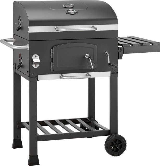 Jamestown Holzkohlegrill Jaxon mit modularem Grillrost in Anthrazit und Schwarz - Bild 1