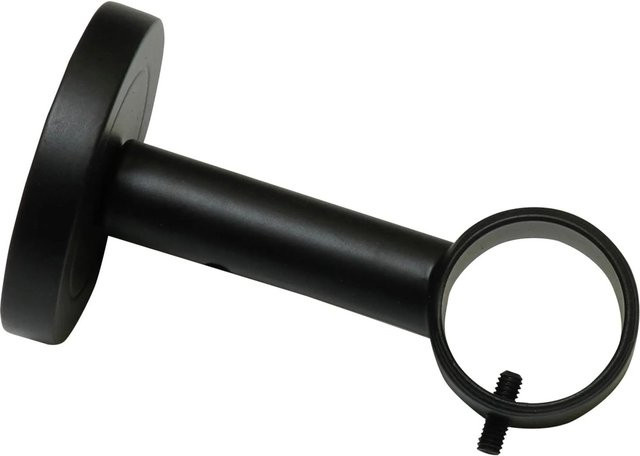 Gardinia Träger Denver geschlossene Vorhangstangenhalterung für Ø 25 mm, 7,5 cm, Schwarz Matt - Bild 1