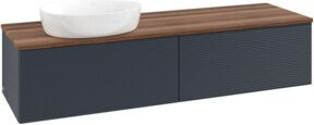V&B Waschtischunterschrank Antao mit Frontstruktur in Weiß, B: 160 cm, T: 50 cm - Bild 1