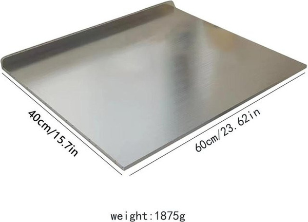 Multifunktionales Edelstahl Schneidebrett von Elegant Home Furnshings in Grau, Rechteckig, Breite: 60 cm, Tiefe: 40 cm