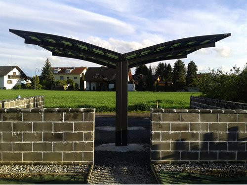 Ximax Doppelcarport Portoforte-80 Y-Ausführung in Braun mit Breite: 543 cm, Tiefe: 495,4 cm - Bild 3