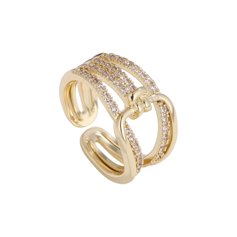 Yupsk Ring, Kupfer, Gold, Zirkonia, Damen - Bild 3