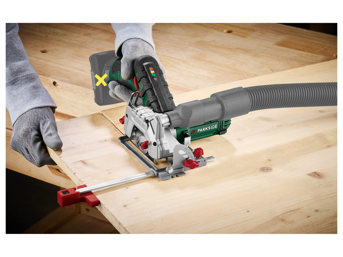 Parkside Akku-Handkreissäge PHKSA 12 Set mit Akku und Ladegerät, Grün - Bild 2