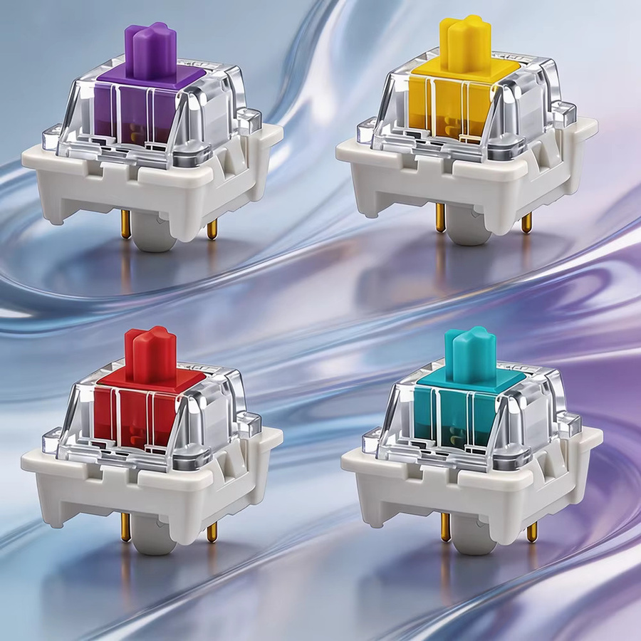 110 Stück Outemu mechanische Tastaturschalter, 3-polig, linear, taktil und klickend, in Grau, Rot und Blau für Gaming-Tastaturen - Bild 2