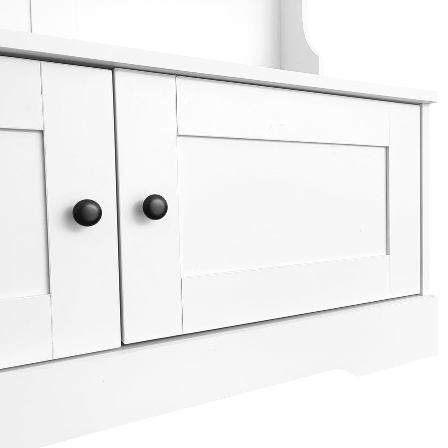 Modernes Garderoben-Set Flieks in Weiß mit Schuhbank, Schuhschrank und 4 Kleiderhaken - Bild 2