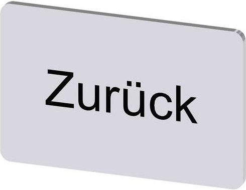 Siemens Bezeichnungsschild 3SU1900-0AD81-0AG0 in Silber und Weiß, 10 Stück - Bild 1
