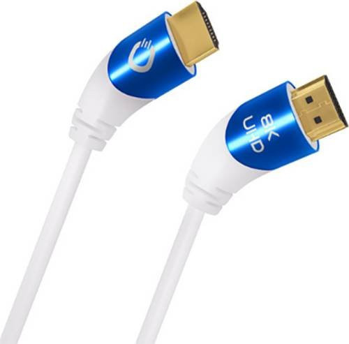 Oehlbach HDMI Anschlusskabel 8K UHD Weiß, Länge: 3,00 m - Bild 1