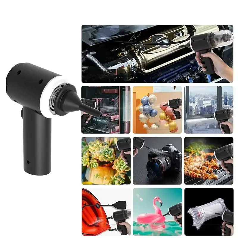 HAOYUNMA Kabelloser Mini-Autostaubsauger in Schwarz, tragbarer Nass- und Trockensauger mit USB-Ladefunktion für Auto und Haushalt - Bild 4