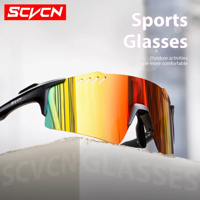 SCVCN Sportsonnenbrille Photochrome, Vollrand, Unisex, Kunststoff - Bild 1