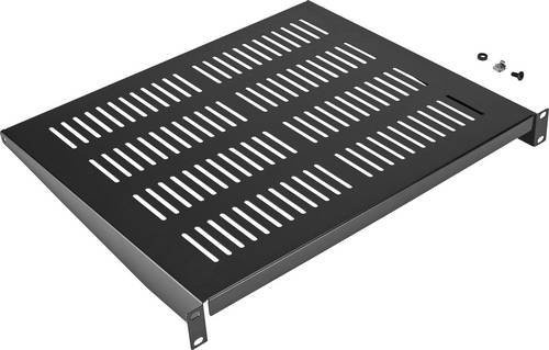 Renkforce RF-7116966 19 Zoll Netzwerkschrank-Geräteboden 1 HE, Schwarz, geeignet für Schranktiefen ab 400 mm - Bild 1