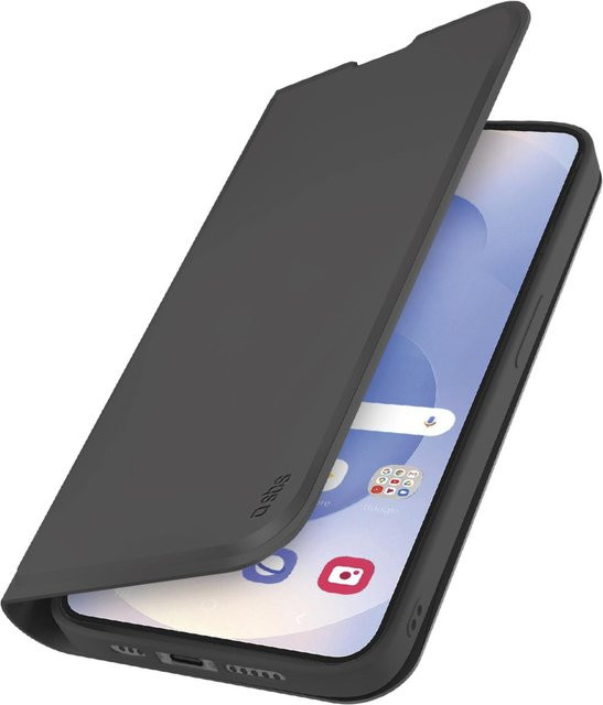 Samsung Klapphülle mit Ständer und Soft-Touch-Oberfläche für das Samsung Galaxy S25 Edge, Schwarz - Bild 1