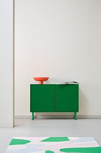 Jotex Sideboard KIPP Modern Grün Lackiert aus MDF und Metall B/T/H: 110 x 80 x 35 cm - Bild 1