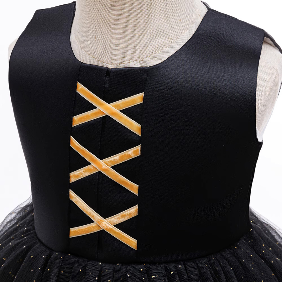 Schwarzes Tüll-Babykleid von PLBBFZ mit Schleife für Cosplay, Hochzeiten oder besondere Anlässe - Bild 3
