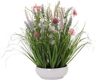 GALERIA home Kunstpflanze Wiesenblumen in Grün, Rosa und Weiß - Bild 1