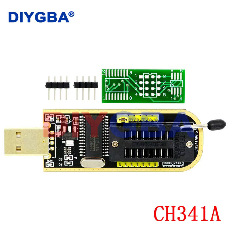 DNIGEF CH341A USB-Programmierer Set mit SOIC8-Adapter, SOP8-Clip und 1,8 V-Adapter für EEPROM Flash BIOS - Bild 2