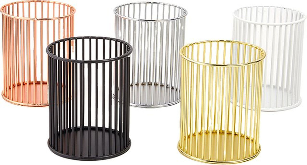 KOQZM Desktop-Stifthalter aus Metall in Gold und Mehrfarbig für Schreibtisch und Make-up Aufbewahrung - Bild 1