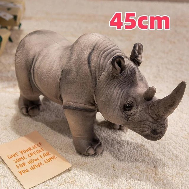 Yiran toy Nashorn Flusspferd Plüschtier, Grau - Bild 1