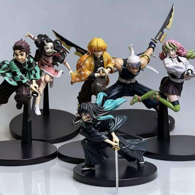Bandai Demon Slayer Tanjirou Agatsuma Zenitsu Kyoujurou, Actionfigur, PVC - Bild 1