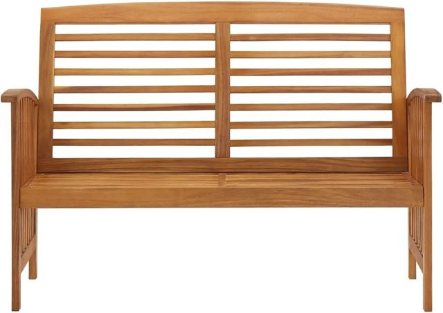 vidaXL Gartenbank aus Massivholz Akazie in Braun, geölt, Breite: 119 cm - Bild 1