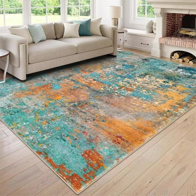 Moderner abstrakter Flächenteppich Lodestar in Multicolour, waschbar, B/T: 160 x 240 cm - Bild 1