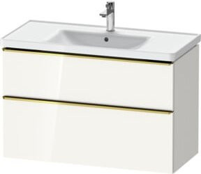 Duravit Waschtischunterschrank D-Neo in Weiß Hochglanz, Wandhängend, B/T/H: 98,4 x 45,2 x 62,5 cm - Bild 1