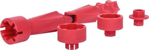 KS Tools WC-Sitz Montageschlüssel-Satz, 4-teilig, rot - Bild 1