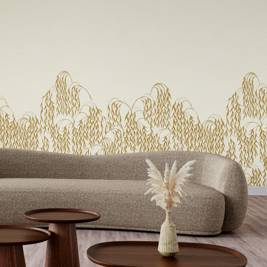 Nobilis Mural Les Saules Wandtattoo mit floralem Design in Gelb, selbstklebend, Vlies - Bild 1