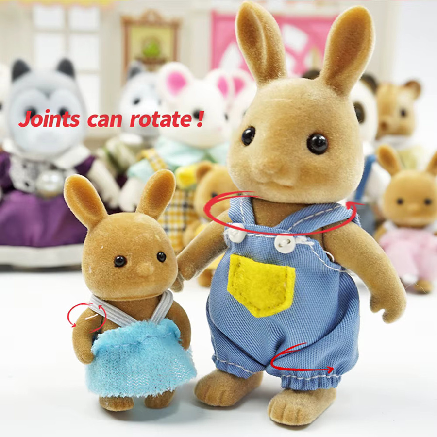 MSFTOYS Osterhase 1:12 Simulation Wald Familie Rentier Panda, Figuren, Tiere - Bild 1