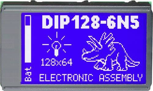 DISPLAY VISIONS LCD-Display in Blau und Weiß, B: 75 mm, H: 45,8 mm, T: 10,8 mm - Bild 1